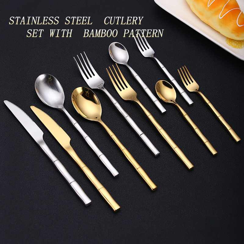 Projeto de bambu Aço inoxidáve - Bamboo Cutlery avaliação e preço