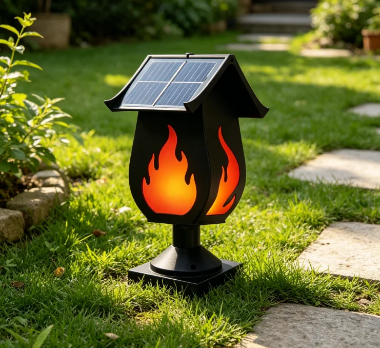 Luzes solares para colunas, co - Solar Garden Light avaliação e preço