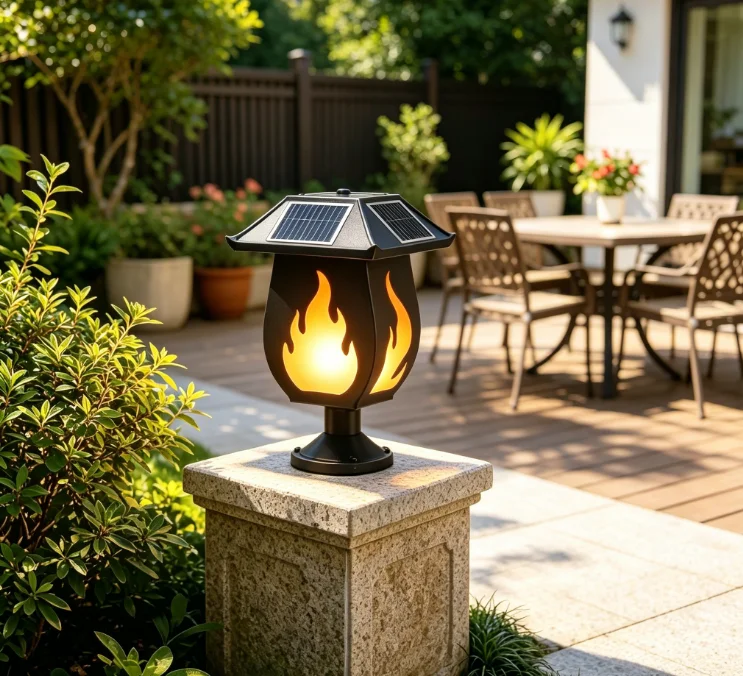 Luzes solares para colunas, co - Solar Garden Light avaliação e preço