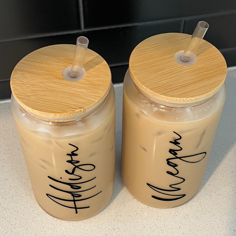 Caneca de vidro personalizada  - Reusable Straw avaliação e preço