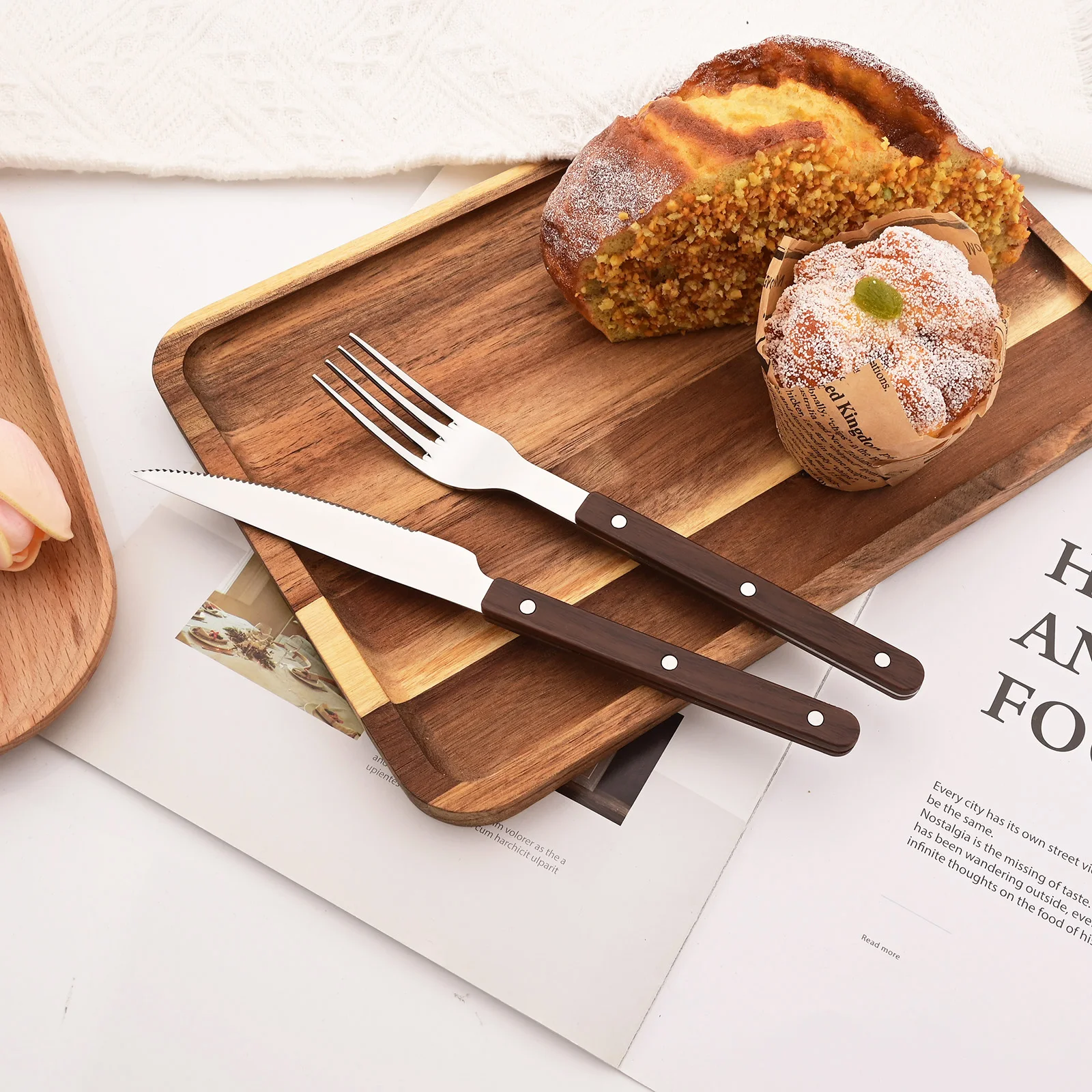 5/20 pçs imitação de madeira p - Bamboo Cutlery avaliação e preço